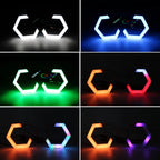 Universal Angel Eyes Retrofit 100MM APP Control RGB LED for Car Headlight 2 Pcs Set