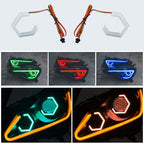 Universal Angel Eyes Retrofit 100MM APP Control RGB LED for Car Headlight 2 Pcs Set