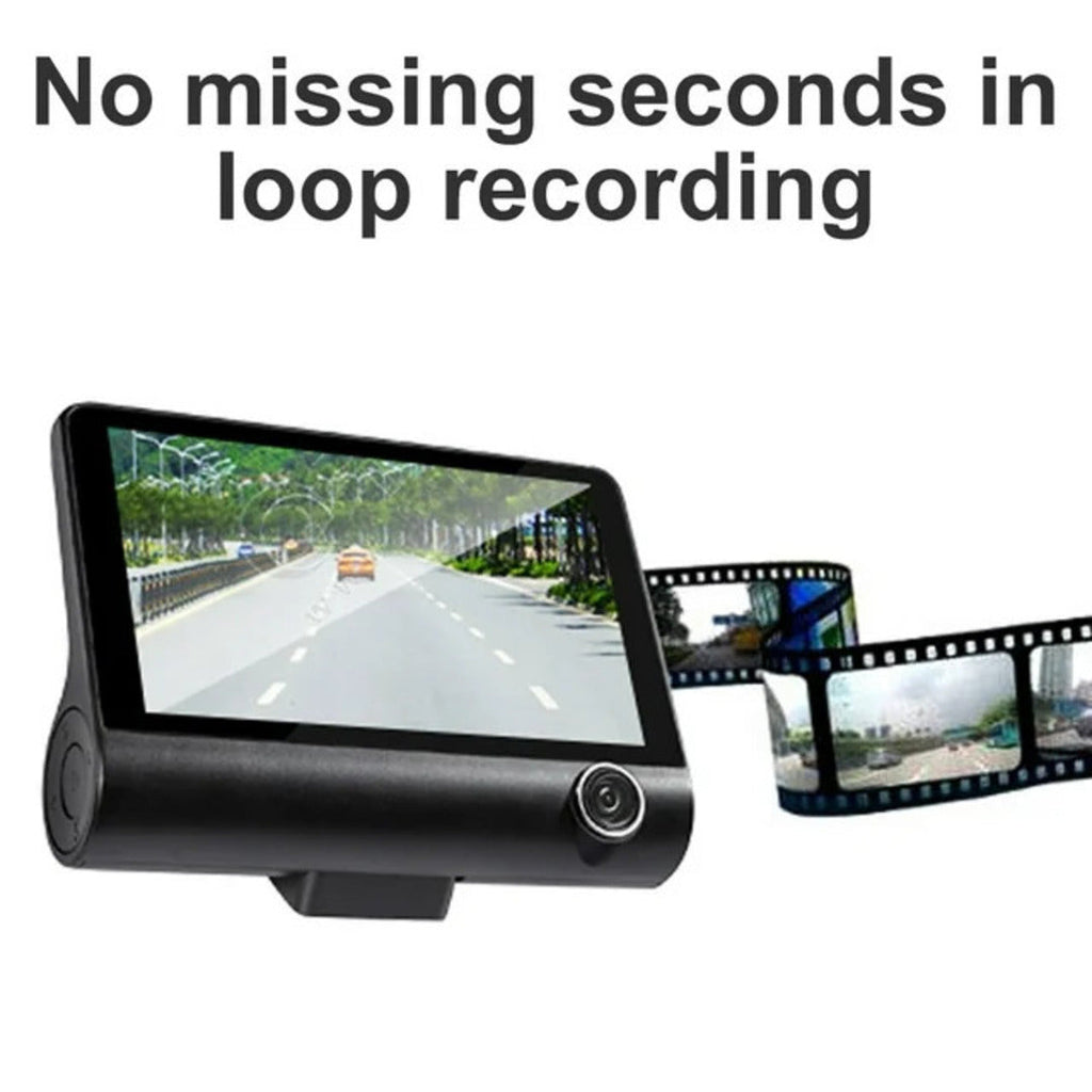 Universal Car DVR Dash Camera, FHD 1080P Wide Angle Car DVR Rearview Video Dash Cam Recorder Camera LCD Screen
