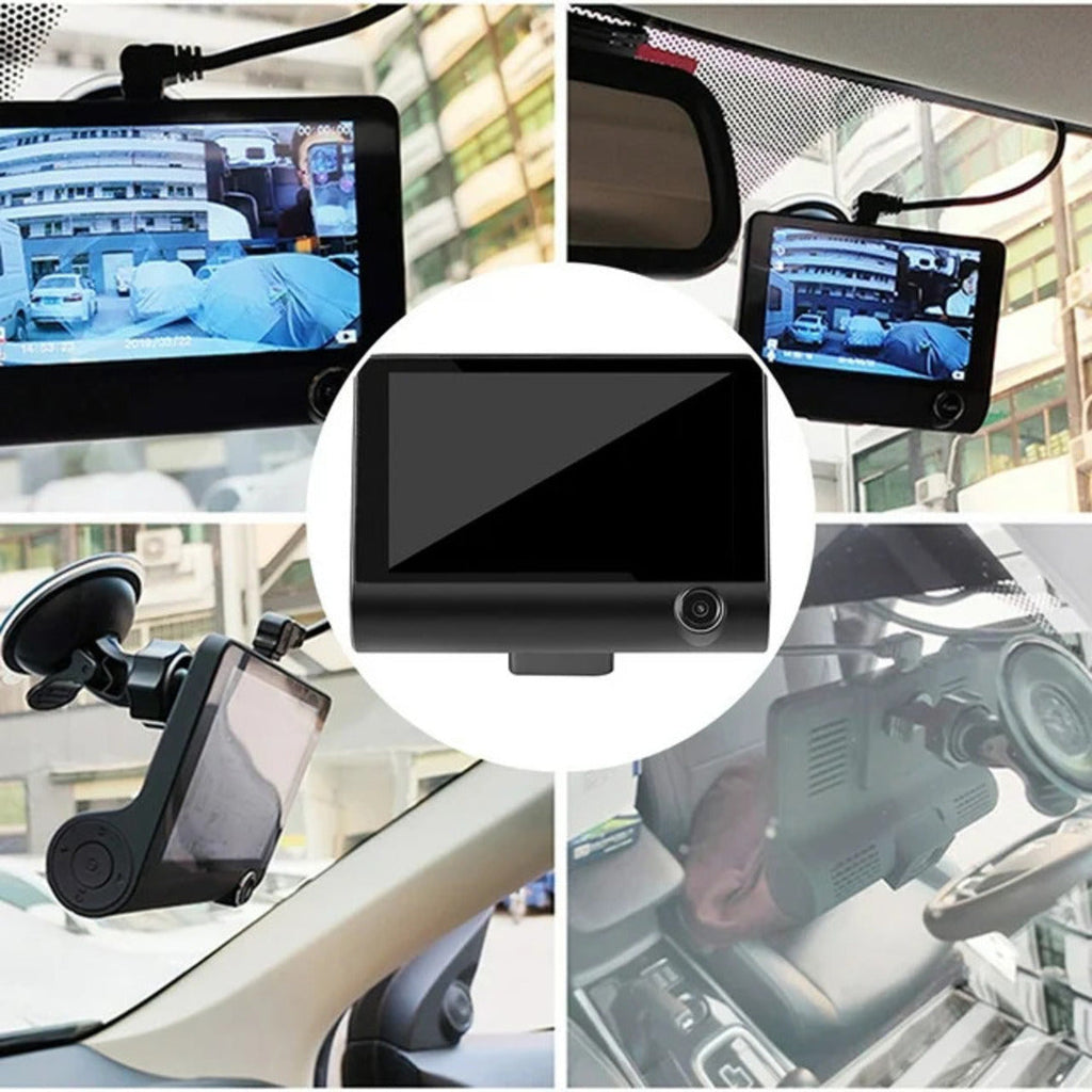 Universal Car DVR Dash Camera, FHD 1080P Wide Angle Car DVR Rearview Video Dash Cam Recorder Camera LCD Screen