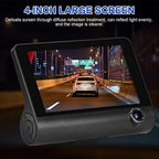 Universal Car DVR Dash Camera, FHD 1080P Wide Angle Car DVR Rearview Video Dash Cam Recorder Camera LCD Screen