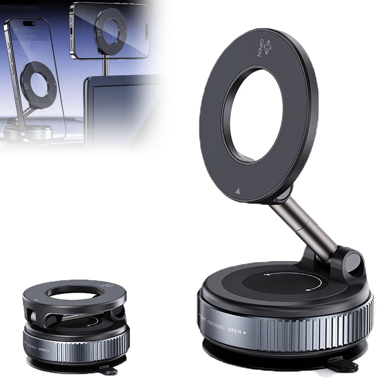 Car Dashboard K007 Model Metal Magnetic Phone Holder In Sleek Design Suitable For Mobile Phone For Car