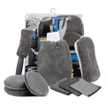Pro User 9pc Microfibre Car Cleaning Kit – Car Wash & Detailing Kit with Mitt, Cloths, Sponge & Wheel Brush