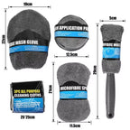 Pro User 9pc Microfibre Car Cleaning Kit – Car Wash & Detailing Kit with Mitt, Cloths, Sponge & Wheel Brush