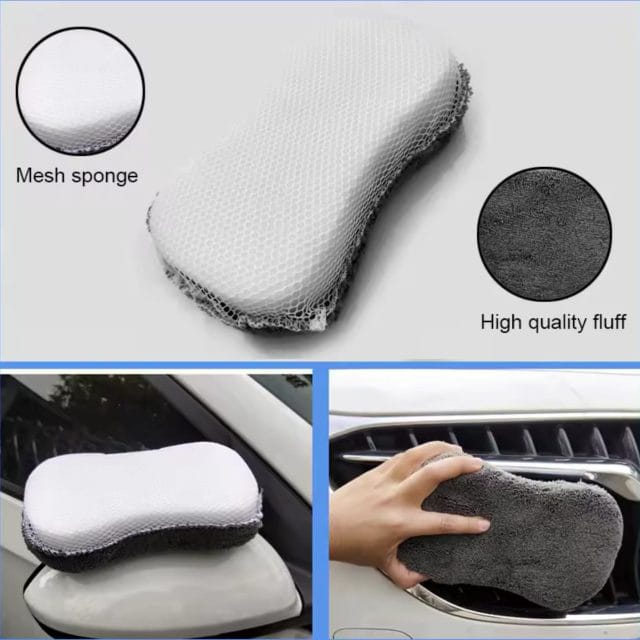 Pro User 9pc Microfibre Car Cleaning Kit – Car Wash & Detailing Kit with Mitt, Cloths, Sponge & Wheel Brush