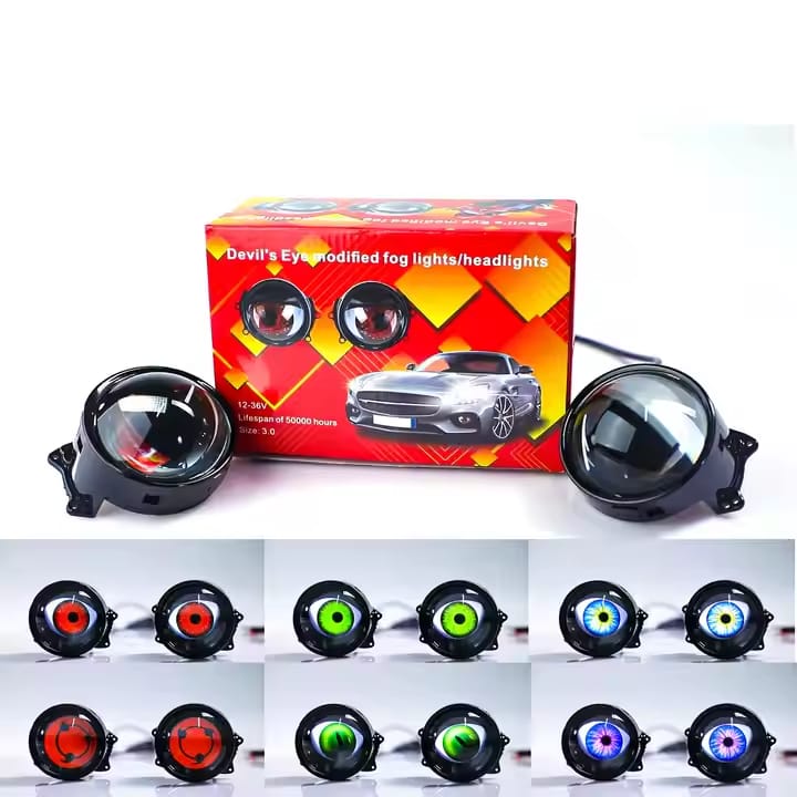Universal Demon Eyes Light for Cars 12V Demon Eye Light LED Dynamic 33 Function Devil Eye Car Lights 2 Pcs Set