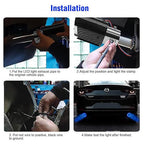 Universal Carbon fiber Light Exhaust Muffler Tip with LED Light Stainless Steel Tip