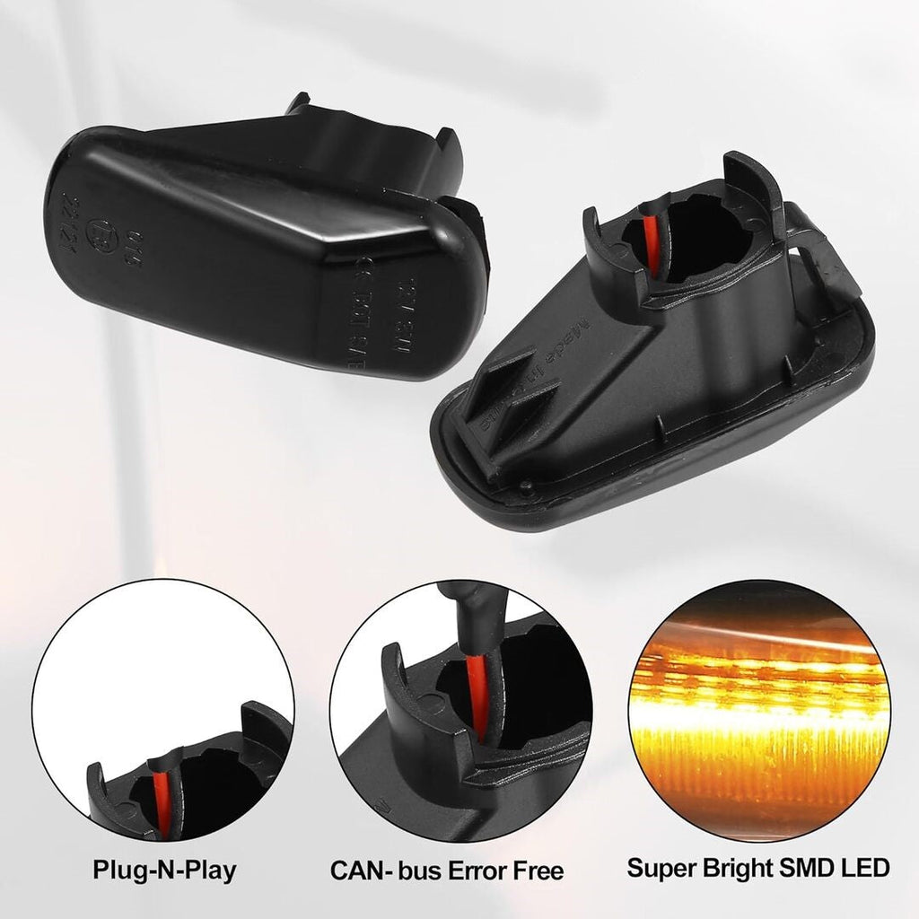2 Pcs Set Universal Smoke Style Side Fender Indicator in Smoke Color