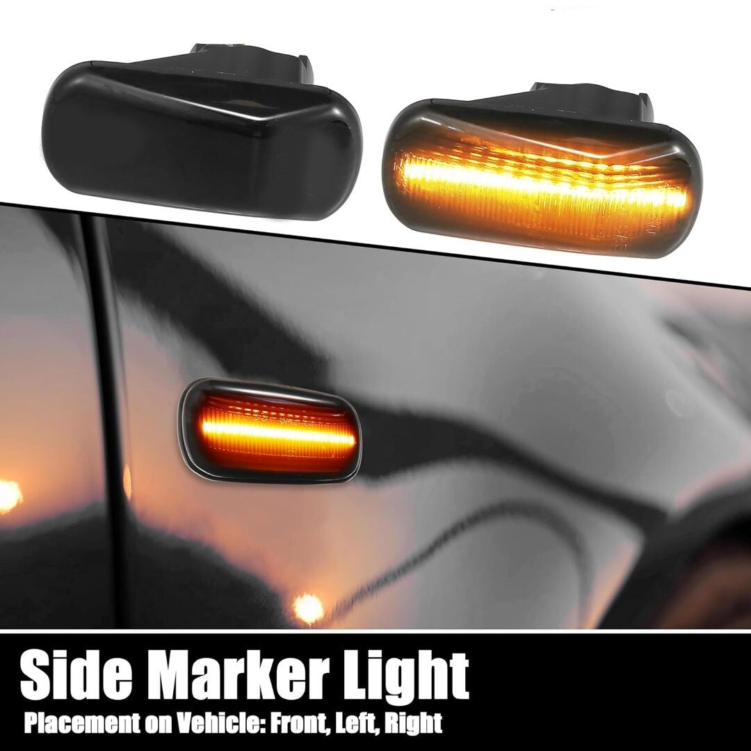 2 Pcs Set Universal Smoke Style Side Fender Indicator in Smoke Color