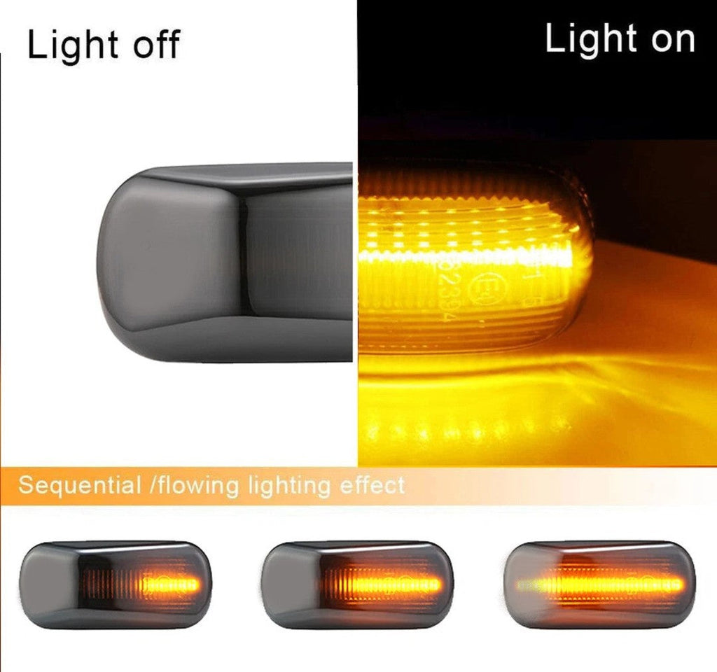 2 Pcs Set Universal Smoke Style Side Fender Indicator in Smoke Color
