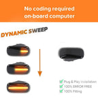 2 Pcs Set Universal Smoke Style Side Fender Indicator in Smoke Color