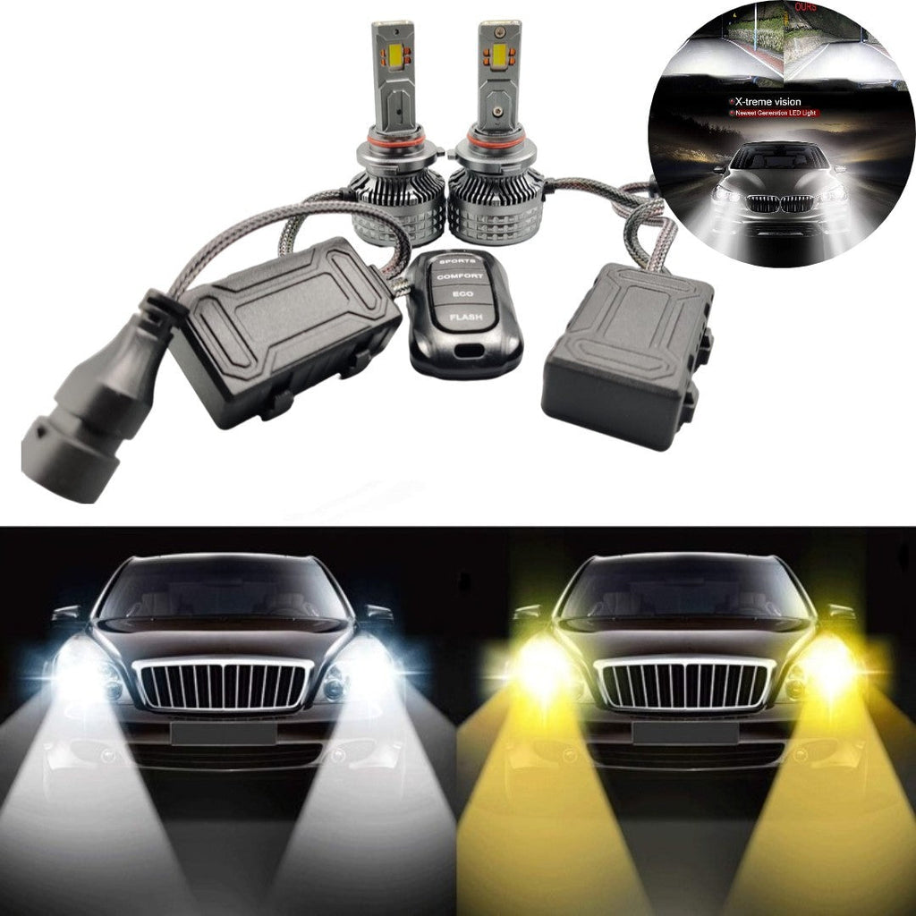Car Beats Dual Color Original 85W LED Light With Flasher And Remote For Car 2 Pcs Set