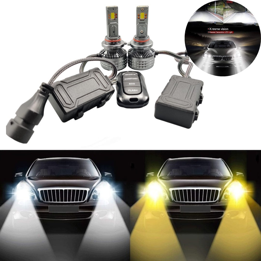 Car Beats Dual Color Original 85W LED Light With Flasher And Remote For Car 2 Pcs Set