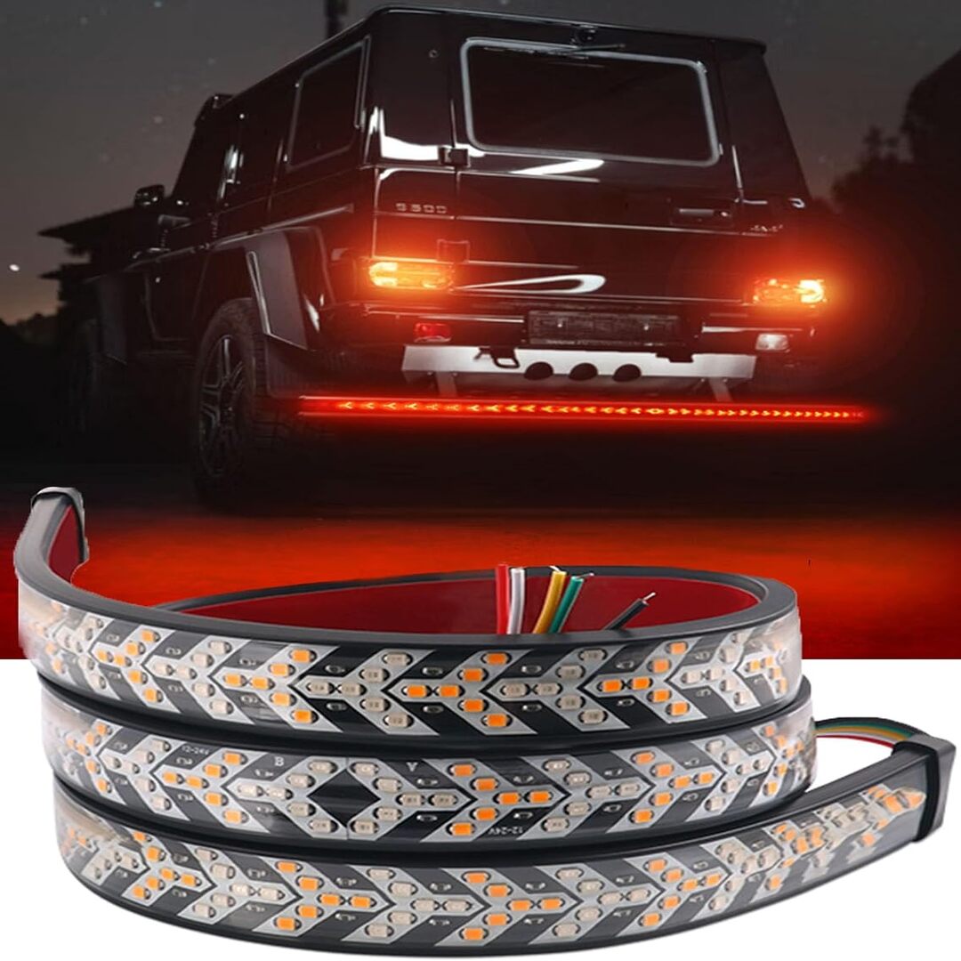 1 Pc Universal 48 Inch Jeep Flexible Tail light Strip With Flowing Turn Signals Led Function