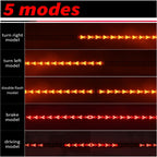 1 Pc Universal 48 Inch Jeep Flexible Tail light Strip With Flowing Turn Signals Led Function