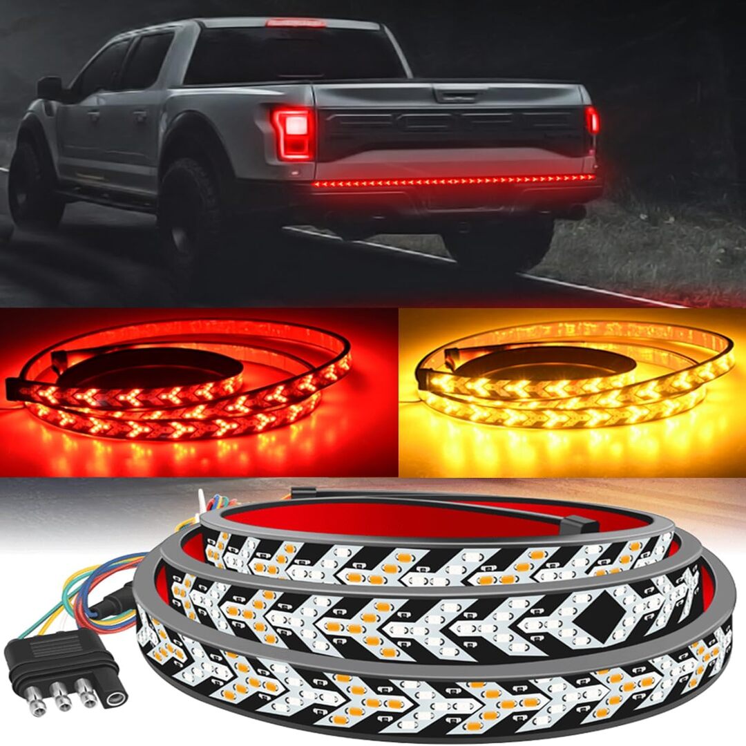1 Pc Universal 48 Inch Jeep Flexible Tail light Strip With Flowing Turn Signals Led Function