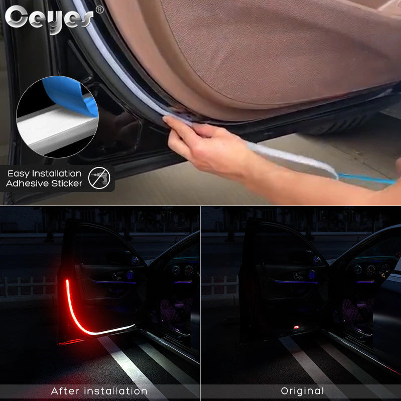 Universal Interior Car Door Opening Warning LED Light Strips, 2 Pcs Set
