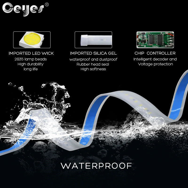 Universal Interior Car Door Opening Warning LED Light Strips, 2 Pcs Set