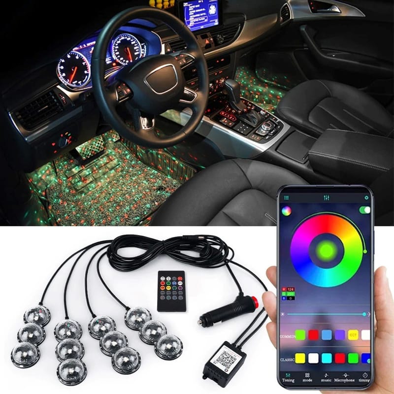 Car Seat Bottom Starlights Car LED Atmosphere Light RGB Remote & App Control
