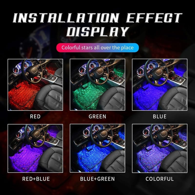 Car Seat Bottom Starlights Car LED Atmosphere Light RGB Remote & App Control